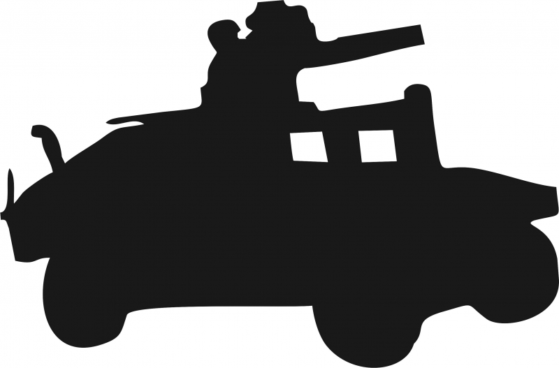 800x527 Military Humvee Silhouette Laser Cut Appliques