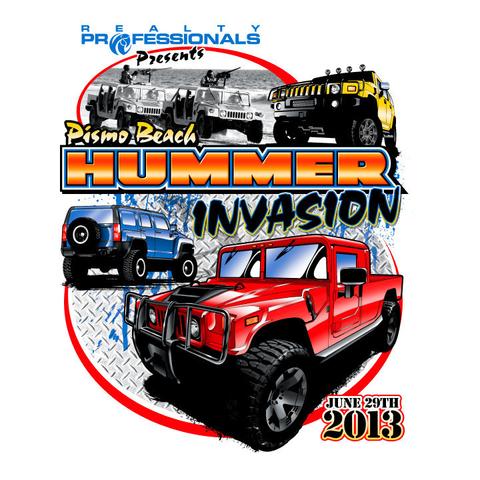 480x480 Pismo Beach Hummer Invasion White T Shirt J.carroll