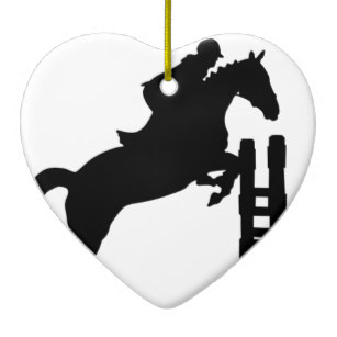 307x307 Horse Jumping Ornaments Amp Keepsake Ornaments Zazzle