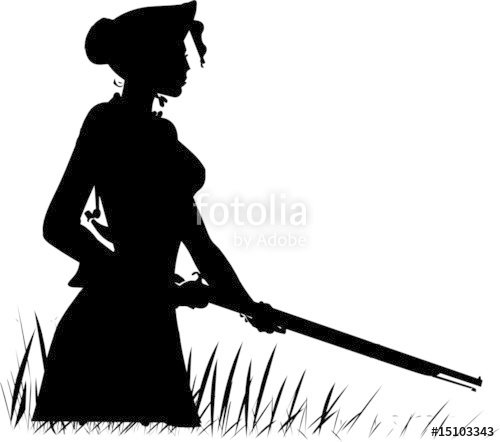 500x442 Female Hunter Clipart
