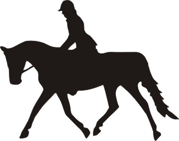 360x283 Seat Hunter Horse Silhouette Decal 6 X 5
