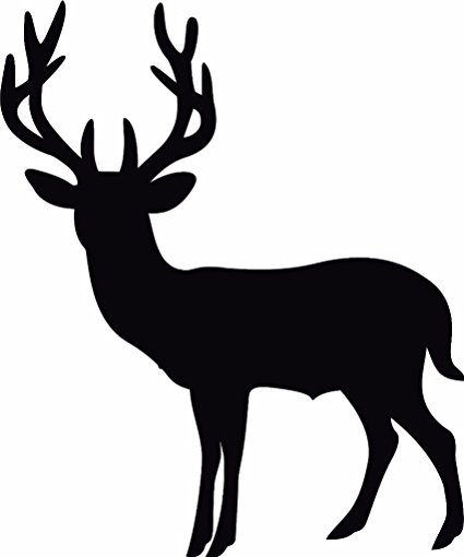 425x510 Deer Silhouette Standing Animal Hunter Vinyl Wall Sticker Decal