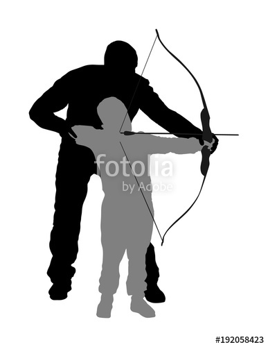 387x500 Archer Vector Silhouette Illustration Isolated On White Background