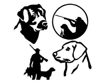 340x270 Duck Hunting Dog Lab Silhouette Svg Dxf File Instant Download