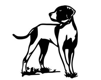 340x270 Hunting Dog Decal Stencil Svg Dxf File Instant Download Silhouette