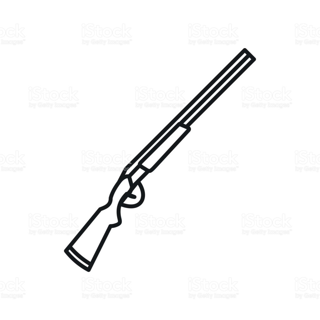 1024x1024 Doublebarreled Shotgun Hunting Rifle Stock Vector Art More Images