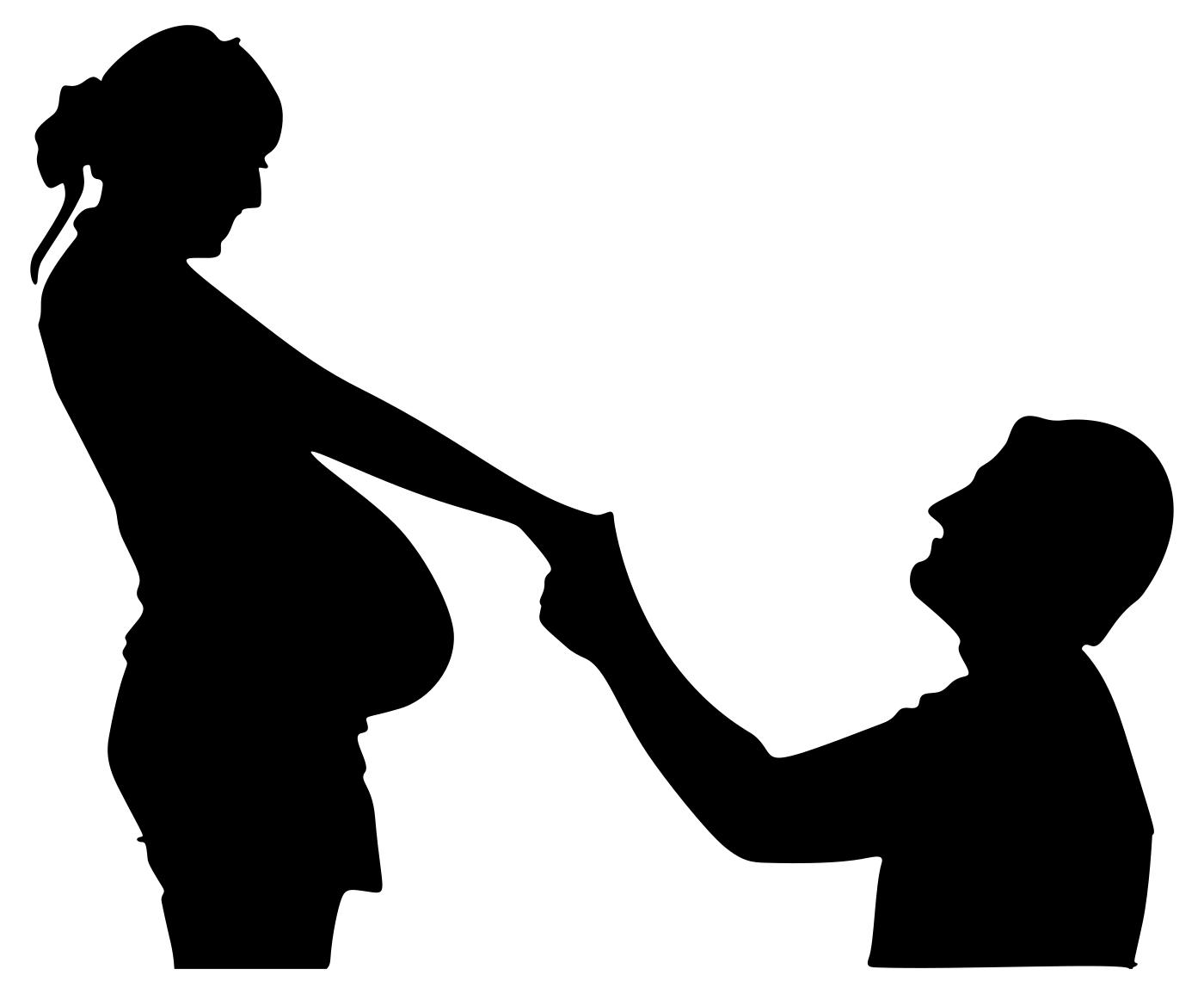 1400x1155 Husband With Pregnant Wife Clipart
