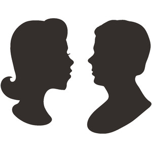 300x300 Man And Wife Silhouette