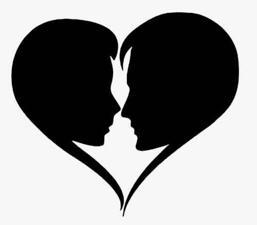 500x438 Couple Silhouette, Black Silhouette, Marry, Lovers Png Image