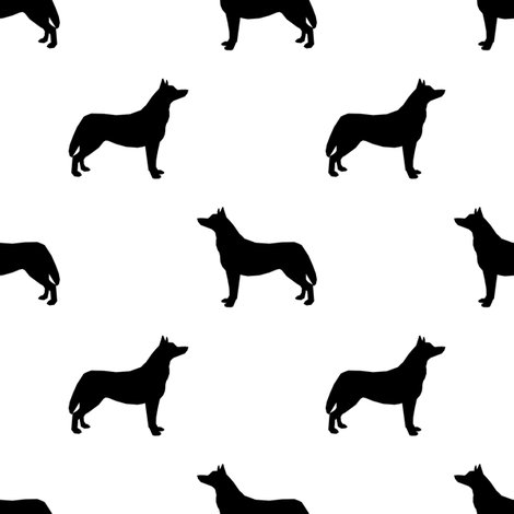 470x470 Husky Dog Silhouette White Fabric