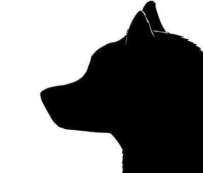 400x340 Siberian Husky Silhouette Extra Large Reusable Cotton Canvas Tote