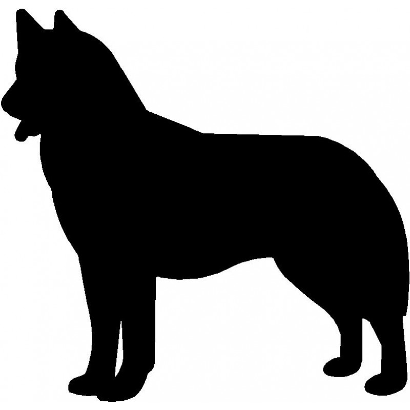 800x800 Dog Breed Silhouette Wall Hanging Magnetic Memo Husky