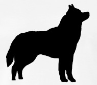 190x166 Husky Black Silhouette By Spreadshirt