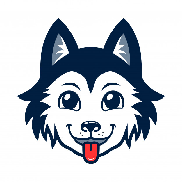 626x626 Husky Dog Head Cartoon Vector Premium Download