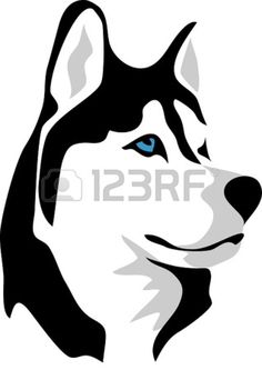 236x333 Silhouette Of A Dog Siberian Husky Vector By Yod67 On Vectorstock