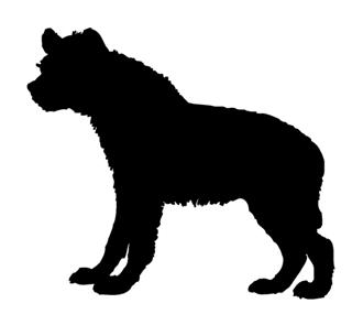 320x295 Hyena Silhouette Decal Sticker