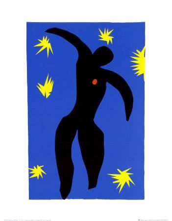 351x450 Icarus Art Print By Henri Matisse
