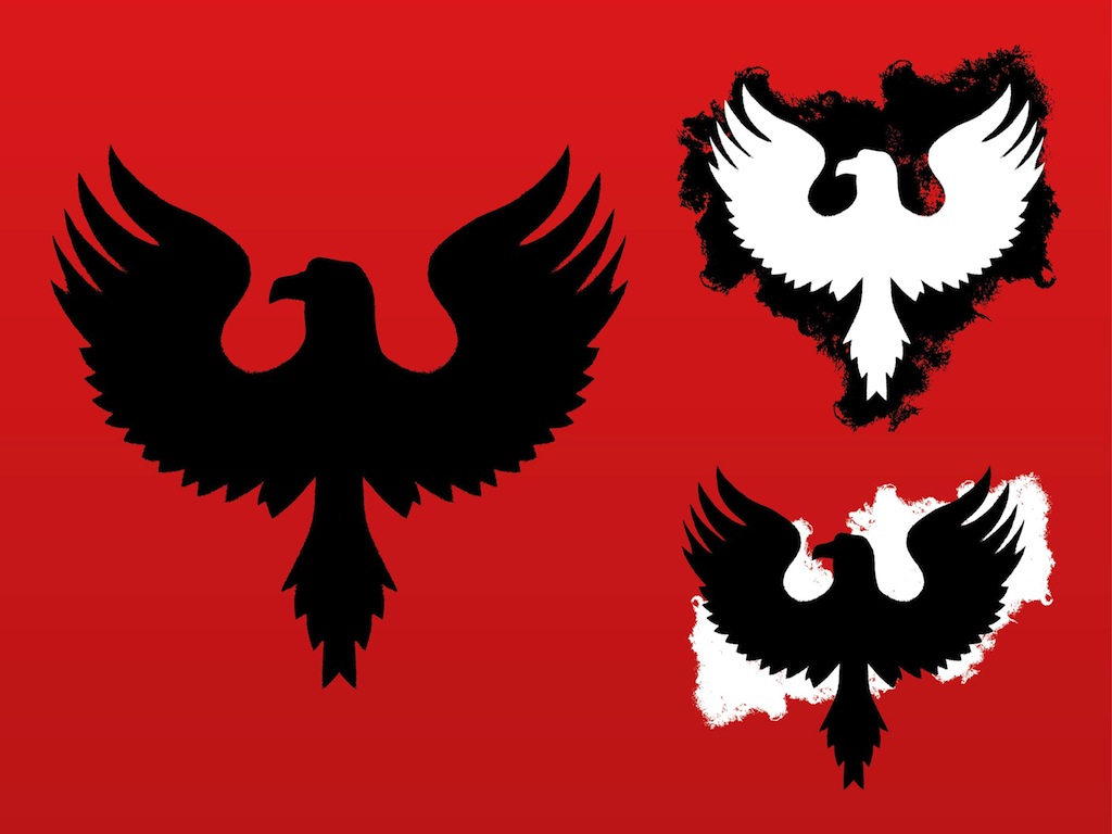 1024x768 Eagle Silhouettes