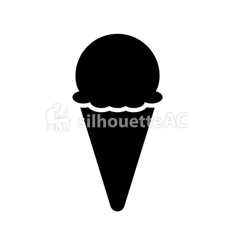 750x750 Free Silhouette Vector Ice, Icecreem, Sweets