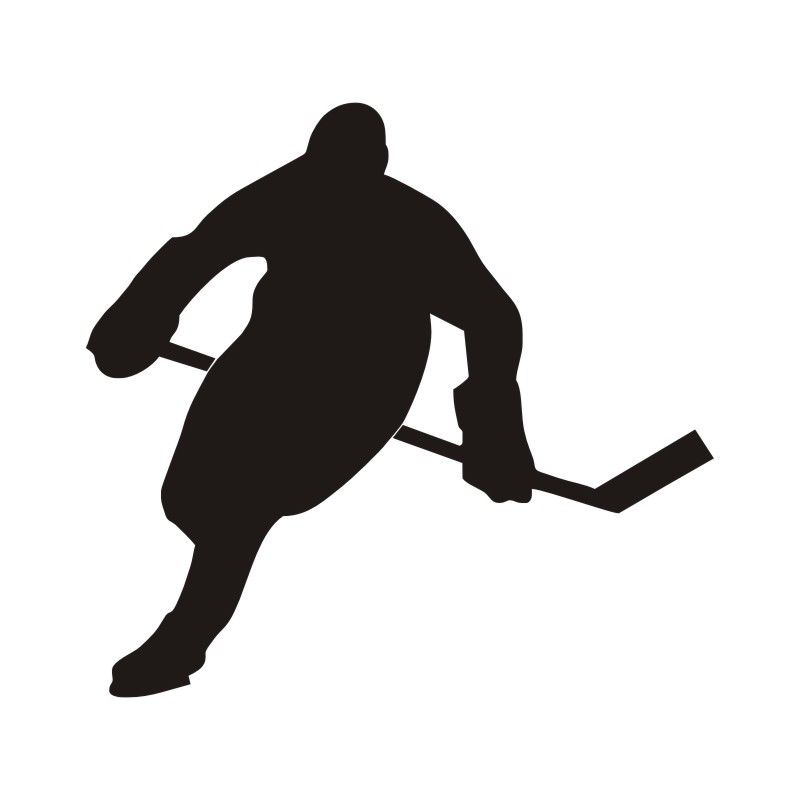 800x800 Ice Hockey Player Silhouette Wall Sticker Sports Vinyl Wall Decal