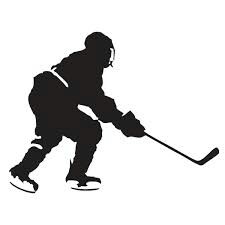 225x225 Simple Black Ice Hockey Player Silhouette Sports And Bets