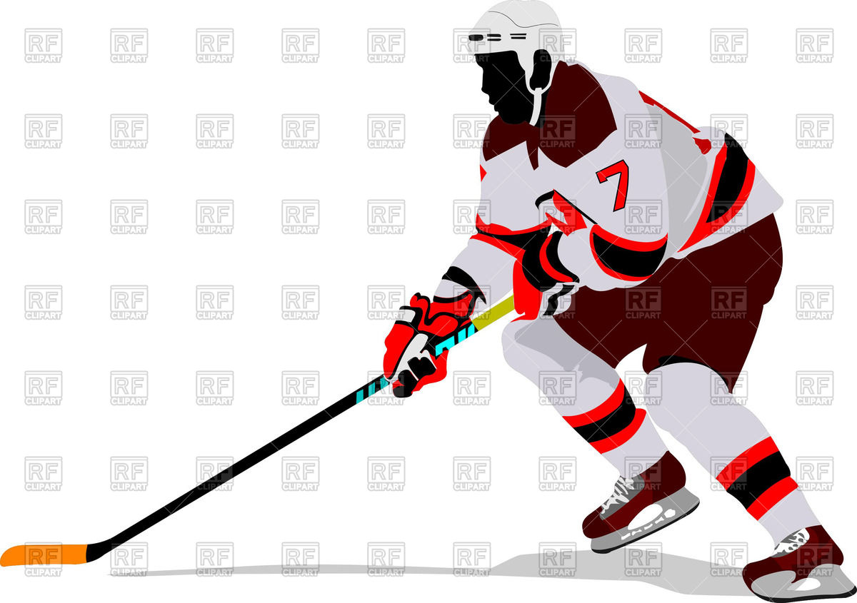 1200x845 Silhouette Of Ice Hockey Player On Attack