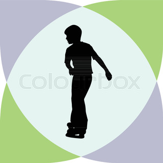 320x320 Black Silhouette Of An Ice Skate On White Background. Stock