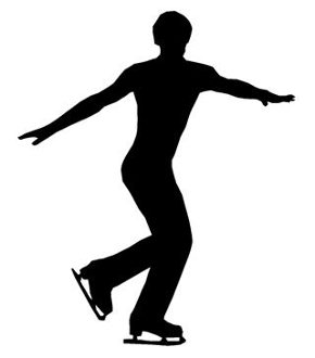 290x330 Ice Skater Silhouette 4 Decal Sticker