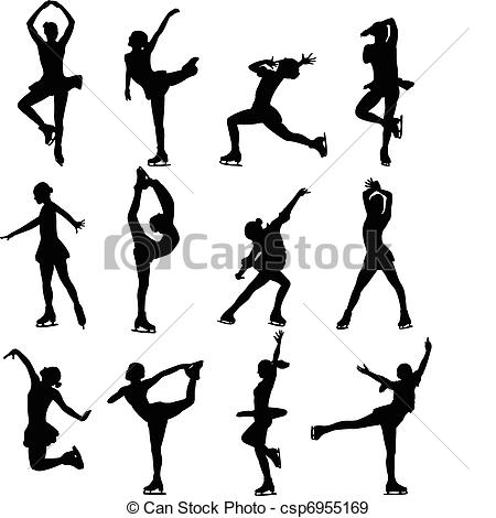 450x470 Figure Skating Silhouettes