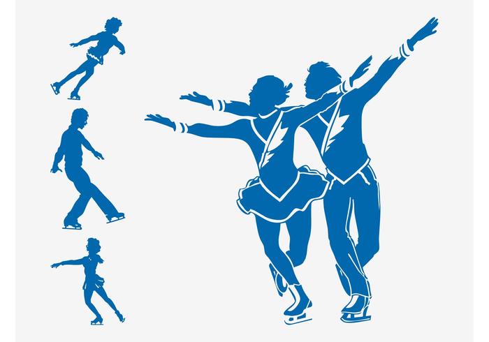 700x490 Figure Skaters Silhouettes