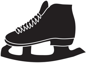 300x218 Ice Skates Clipart Image