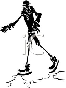 225x300 Silhouette Of A Ice Skater Caught In A Precarious Situation