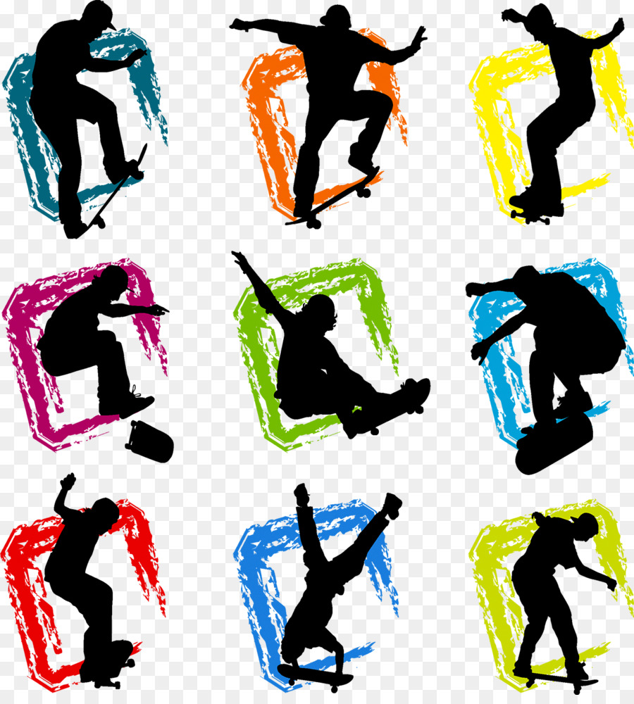 900x1000 Skateboarding Silhouette Ice Skating