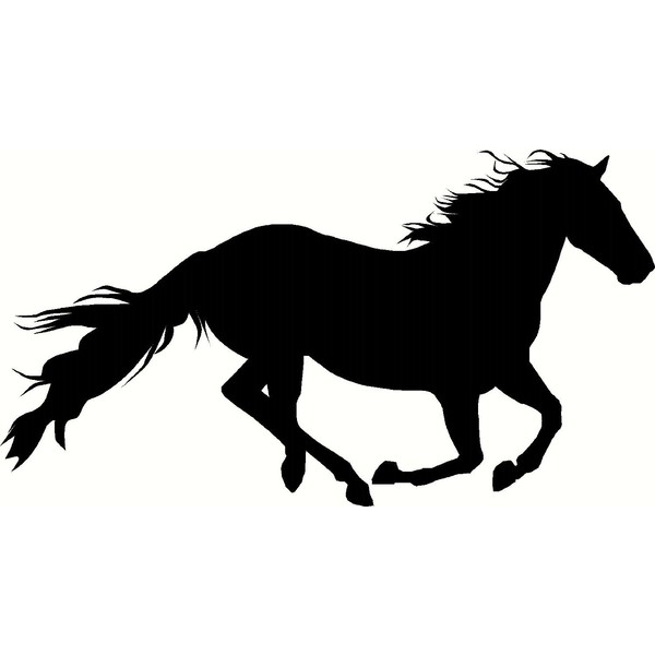 600x600 Running Horses Silhouette 101 Clip Art