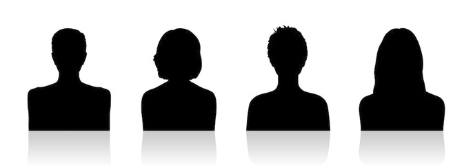 686x240 Women Id Silhouette Portraits Set 1