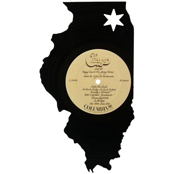 600x600 Reo Speedwagon Vinyl Records.illinois Silhouette Vinyl Record Art