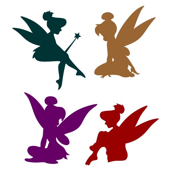 600x600 Fairy Silhouette Cuttable Design Cut File. Vector, Clipart