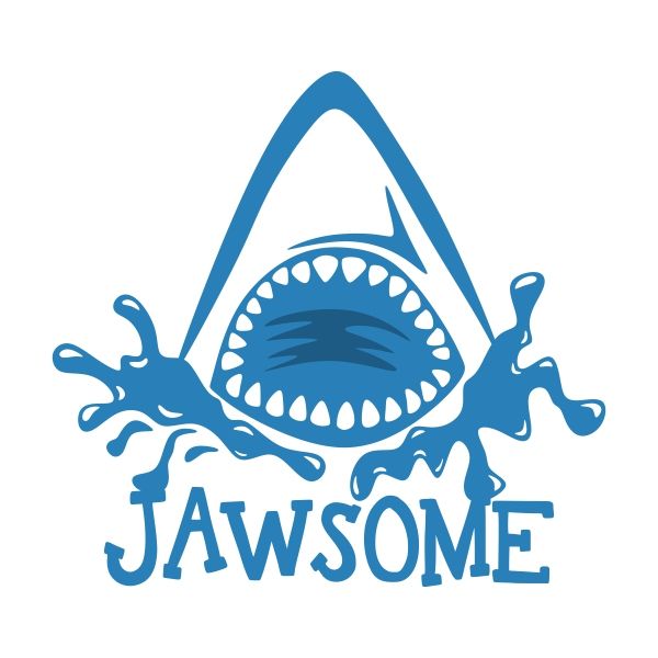 600x600 Totally Jawsome Shark Jaw Svg Cuttable Design Cut File. Vector