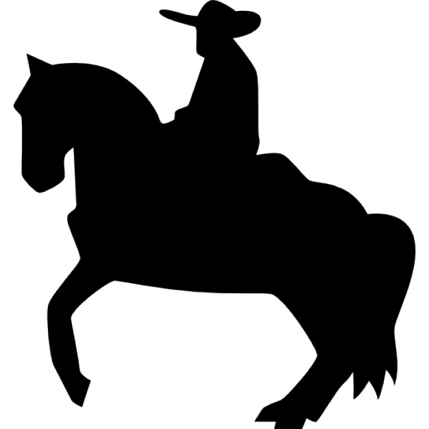 626x626 Man On Horse Silhouette Clipart