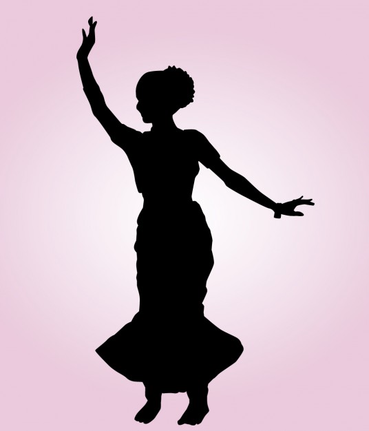 536x626 Indian Dancing Pose Silhouette Vector Free Download