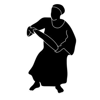 340x340 Free Silhouette Vector Native American People