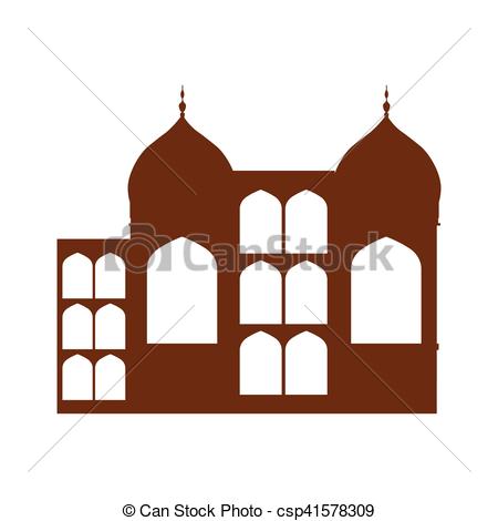 450x470 Republic Of India Design. Silhouette Of Indian Architecture