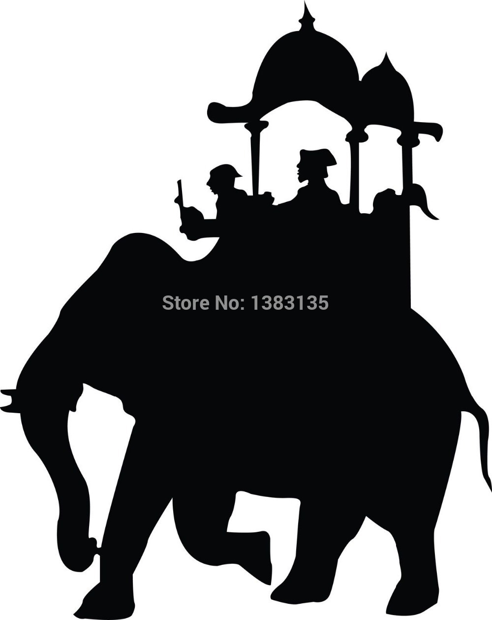 1000x1259 Hot Sale Indian Elephant Safari Silhouette Car Sticker For Truck