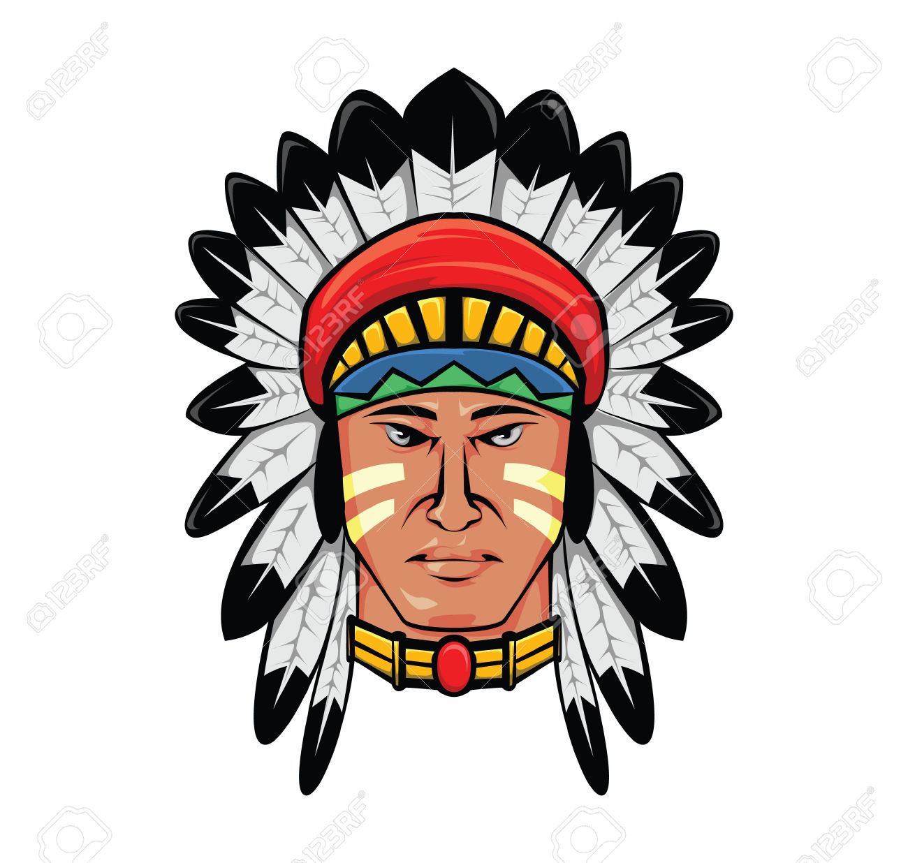 1300x1236 Indian Head Clipart Vector Collection