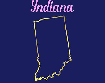340x270 Indiana Outline Etsy