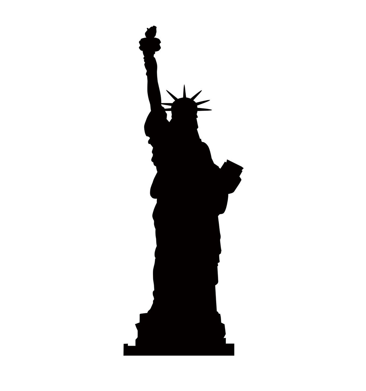 1199x1280 Su 2321 Statue Of Liberty Silhouette Cardboard Cutout Standup