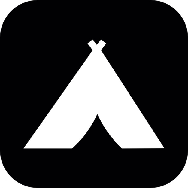 626x626 Tenda Indiana Silhouette All'Interno Di Un Quadrato Arrotondato