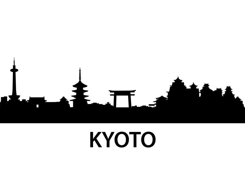 1024x724 Silhouette Skyline Kyoto