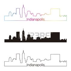 236x236 Indianapolis, Indiana City Skyline Digital Print. 11x17 Poster