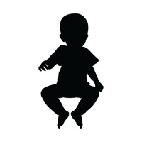 200x200 Shape Shapes Silhouette Silhouettes Cutout Cut Out Baby Babies